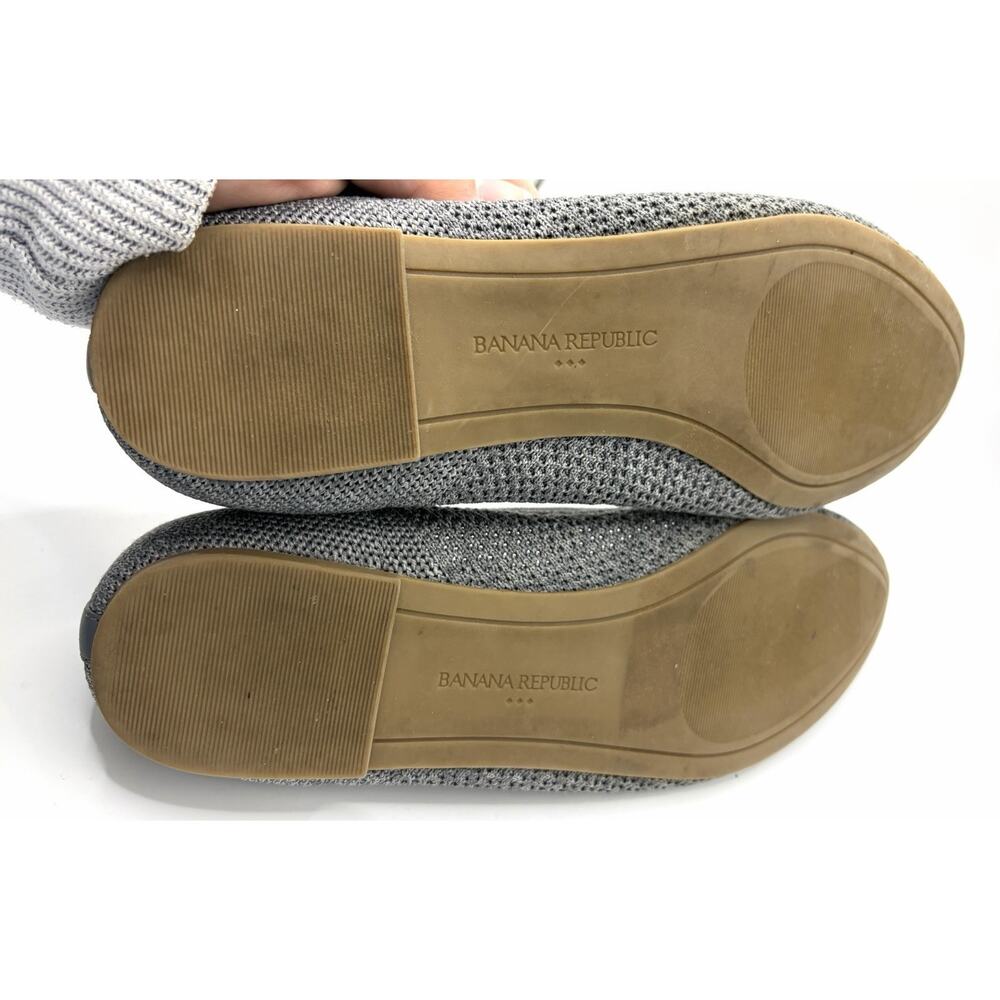 Banana Republic Knit Flats Womens 7.5 Gray Pointed Toe Slip On Shoes Comfy Work - Picture 6 of 6